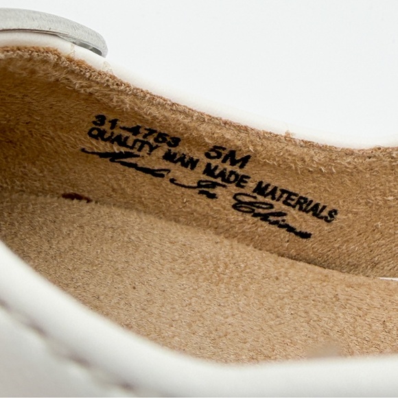 asy Street Sway Slingback Square Toe Buckle Dress Heel White 5 NEW - Picture 14 of 16